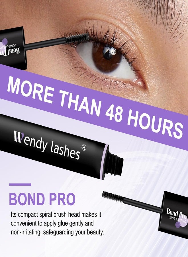 WENDY LASHES Wendy Upgraded Lash Cluster Glue: Lash Bond and Seal Pro Waterproof, Strong & Flexible Hold, Long-Lasting 72H, Gentle Low Odor, Quick-Dry, Eyelash Glue Bond Pro+Seal Pro（6ml+6ml） - Image 3